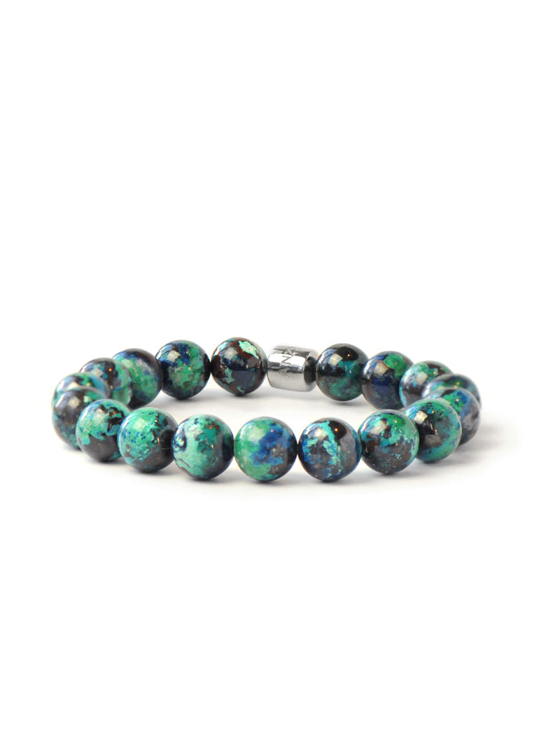 Bracelet Bohème Chrysocolle à Fermeture Anzie