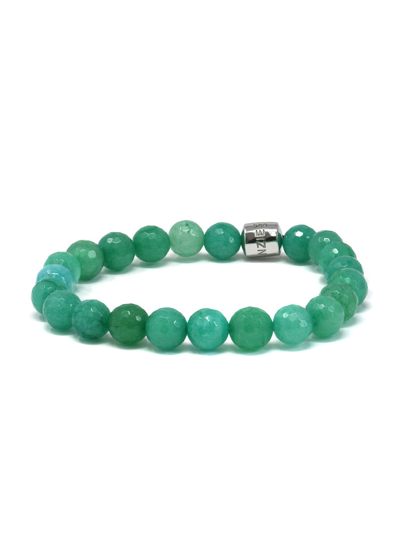 Bohème Faceted Green Jade Bracelet