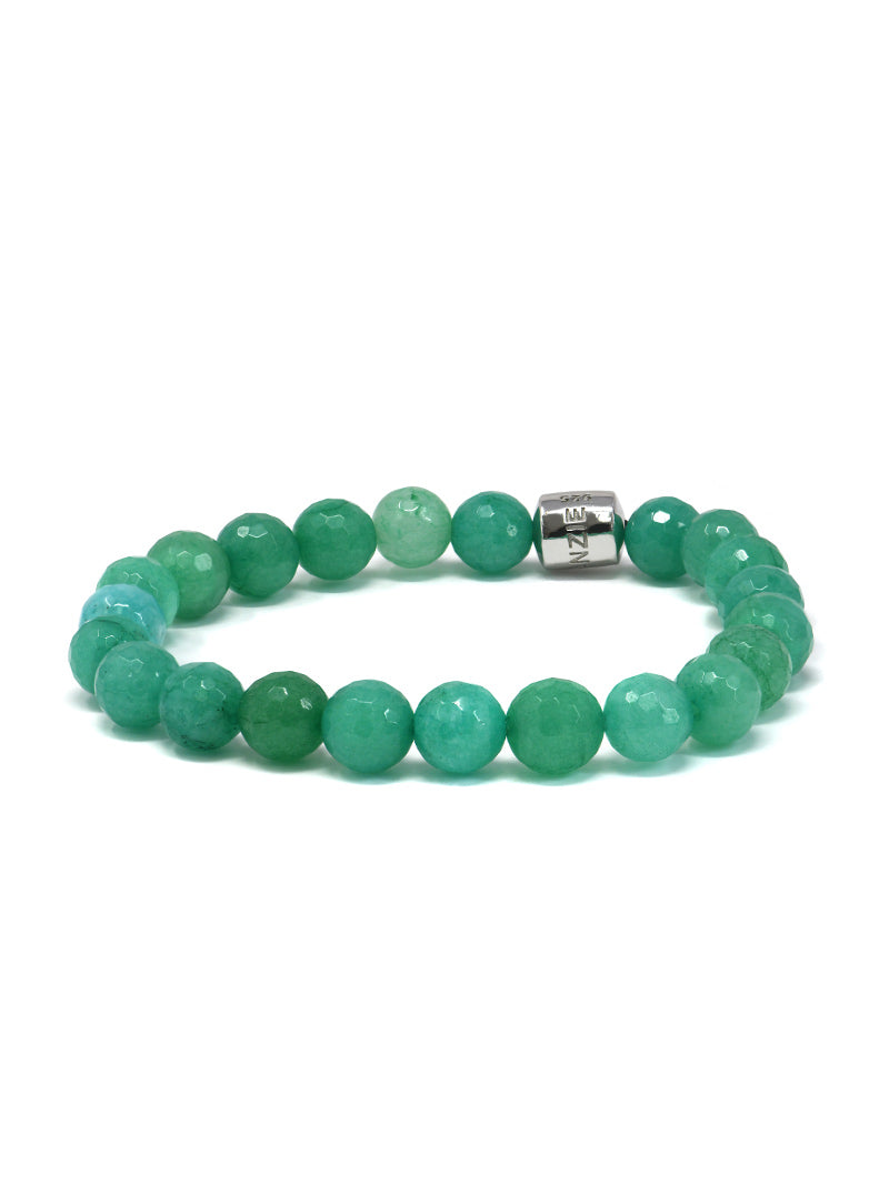 Bracelet Bohème Jade Vert Facetté