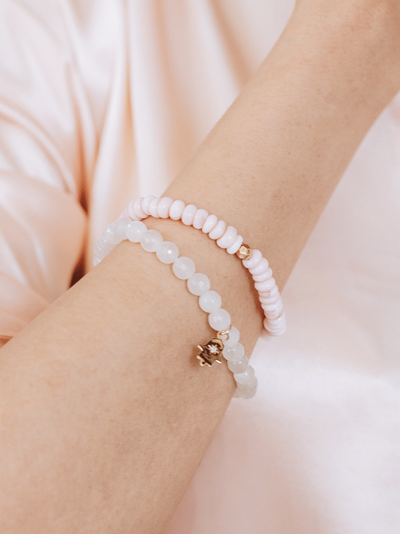 Bohème Pink Opal Rondelle Bracelet
