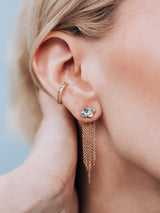 Cléo Long Fringe Earring Backing