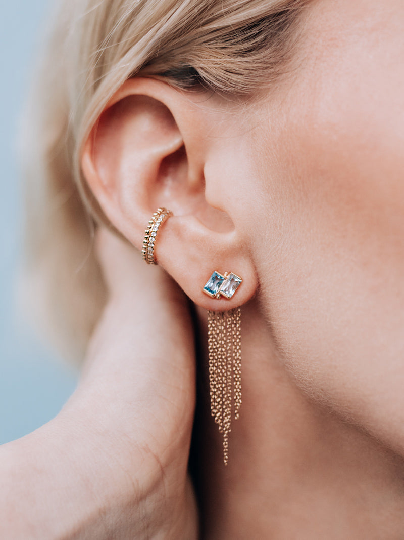 Cléo Long Fringe Earring Backing