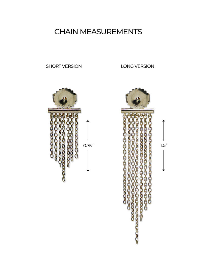 Cléo Long Fringe Earring Backing