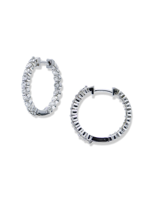 Classique Pavé Double Sided Huggies