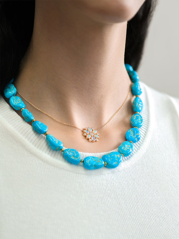 Bohème Sleeping Beauty Turquoise Necklace