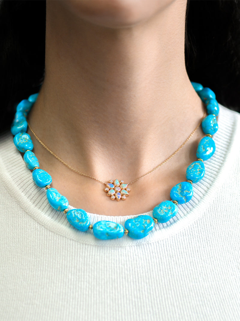 Bohème Sleeping Beauty Turquoise Necklace