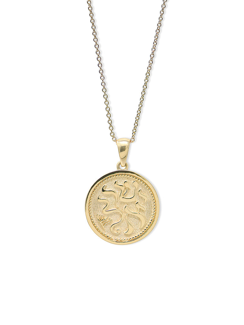 Israel Bonds Gold Medallion Necklace