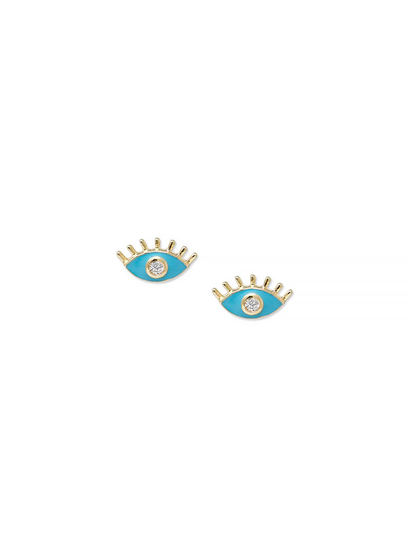 Anzie x Mel Soldera Enamel Evil Eye Lash Stud