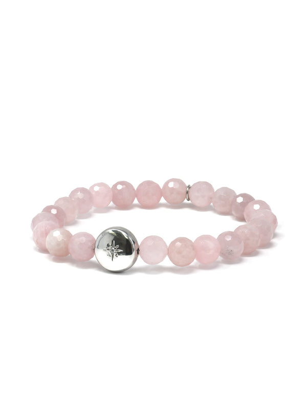 Bracelet Bohème Quartz Rose Facetté