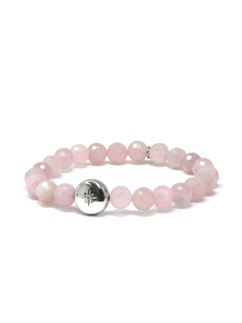 Bracelet Bohème Quartz Rose Facetté