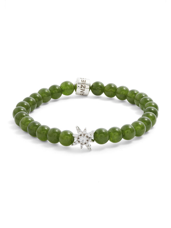 Bracelet de jade vert foncé de Bohème