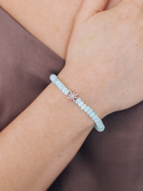 Bohème Bracelet d'opales péruviennes en forme de rondelles