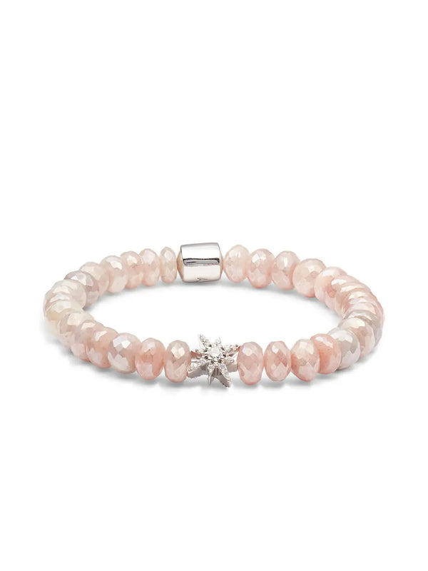 Bohème Mystic Pink Moonstone Rondelles Bracelet
