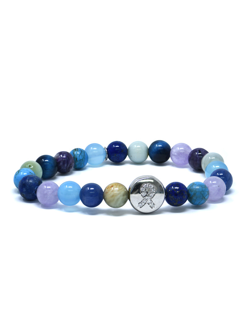 Bohème Shades of Blue Lifesaver Ribbon Bracelet - Limited Edition