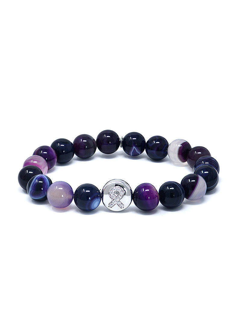 Bracelet Bohème Purple Sardonyx Ribbon Lifesaver™