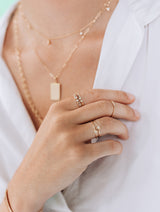 Cléo Geometric Baguette Ring