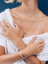 Aztec Large Moon Crescent Necklace