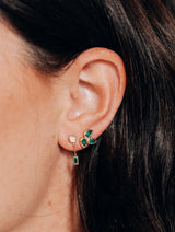 Boucles D’oreilles en Chaine Goutte Carré Cléo