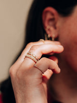 Cléo Geometric Baguette Ring