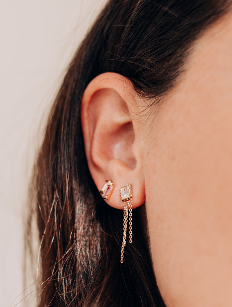 Clous d’Oreilles à Franges Carré Classique 