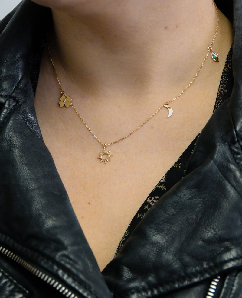 Anzie x Mel Soldera Luna Lucky Charm Necklace