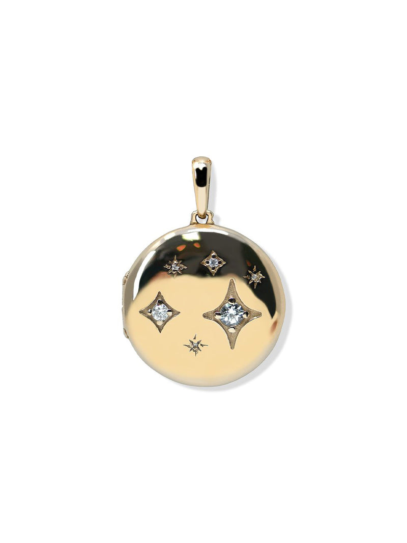 Jac+Jo Gothic Star Constellation Diamond Locket