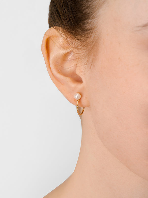 Jac + Jo Anneaux Tordus Strata Perle Moderne