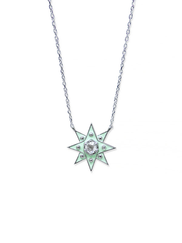 Jac+Jo Pendentif Icône D'étoile Vintage en Émail