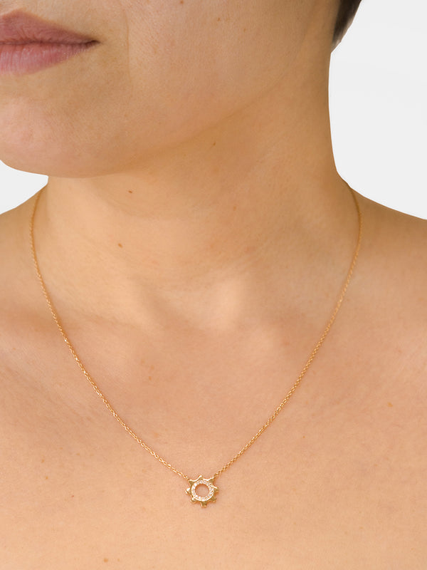 Jac+Jo Cog Mini Pavé Necklace