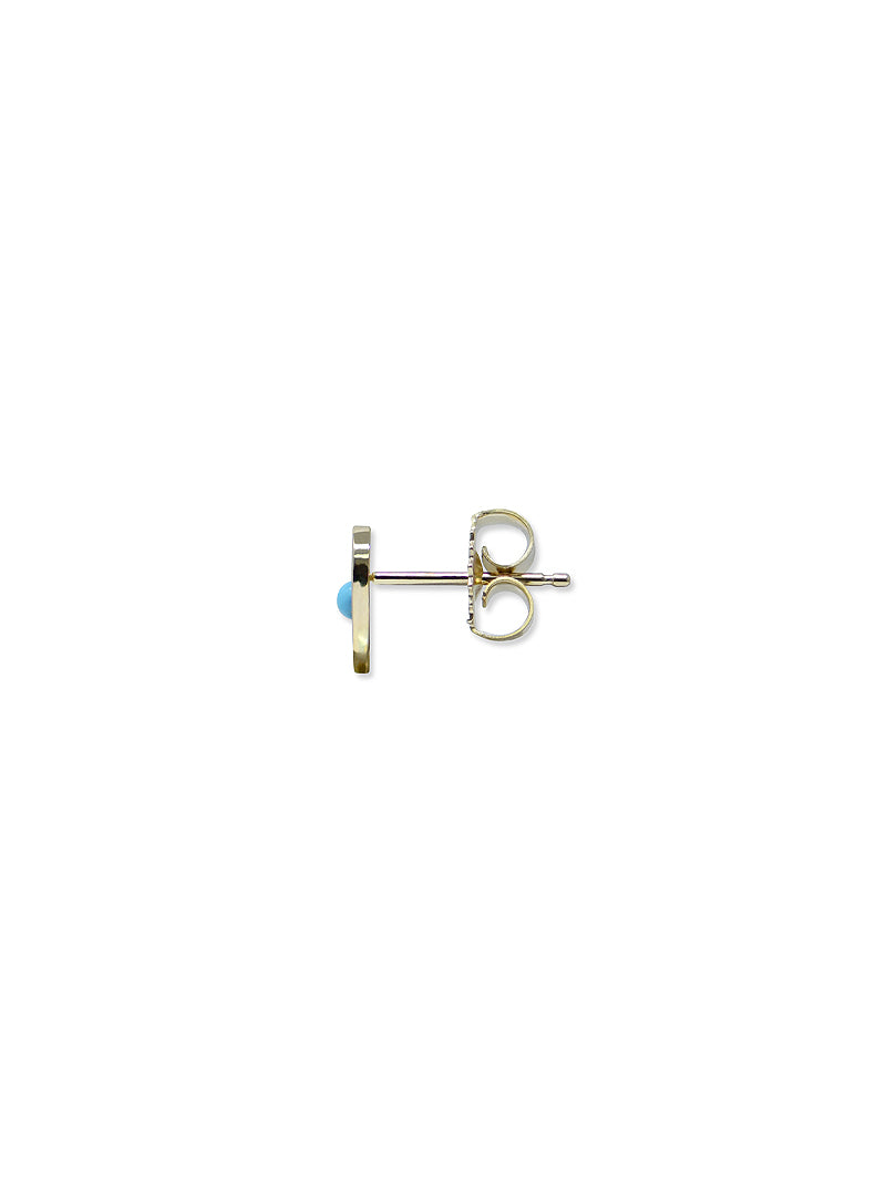 Clous d’Oreilles Cœur Turquoise Love Letter