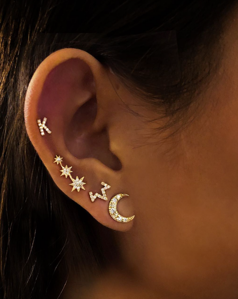 Aztec Zig Zag Studs