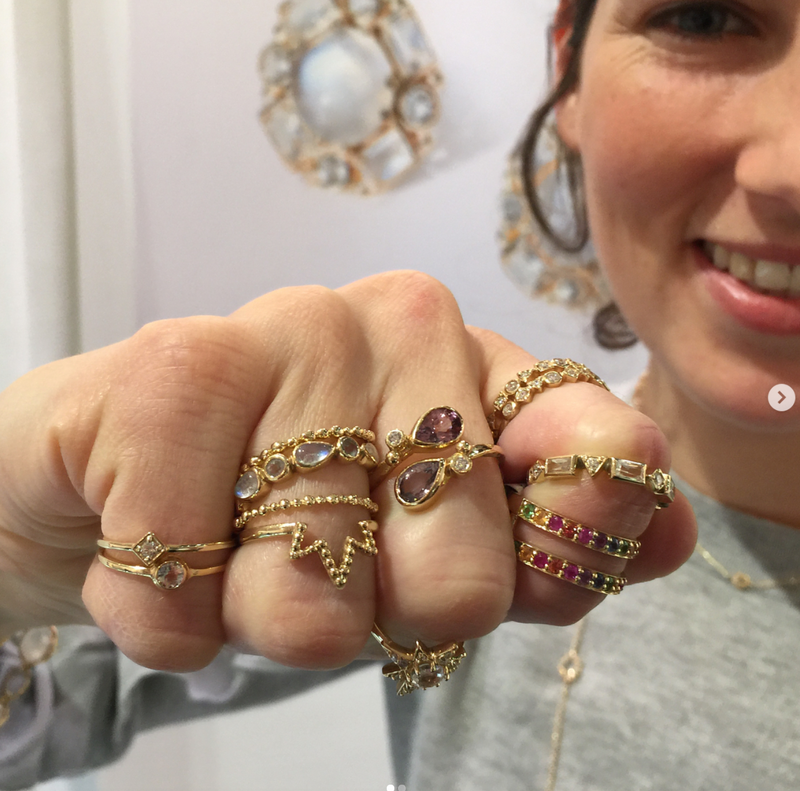 Aztec Starburst Zig Zag Ring