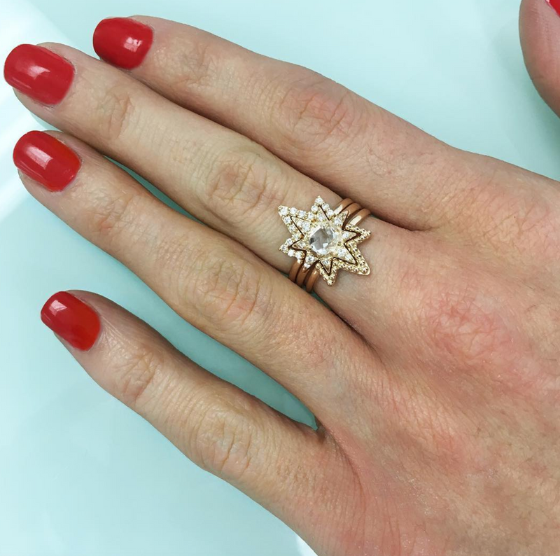 Aztec Starburst Zig Zag Ring