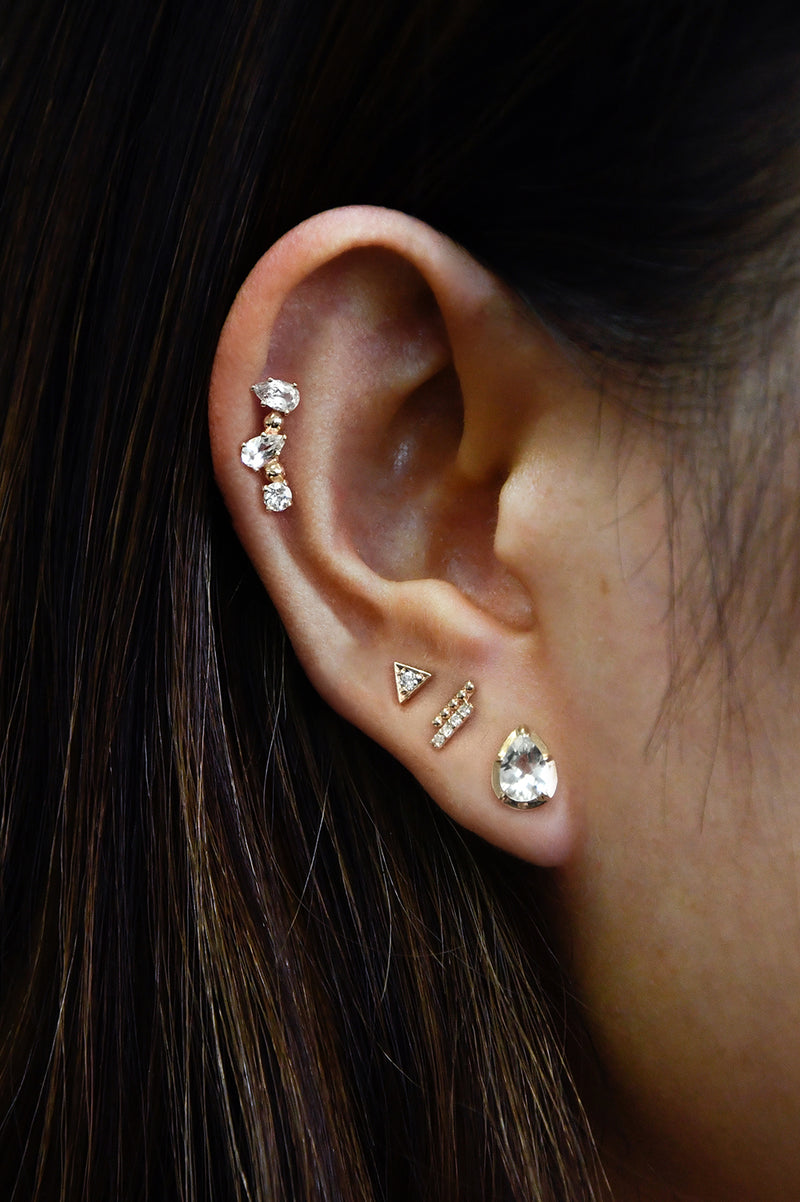 Clous d’Oreilles Dew Drop Pavé 