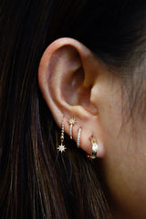 Micro Aztec North Star Half Hoops
