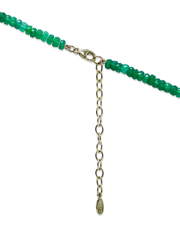 Bohème Faceted Green Opal Rondelle Necklace