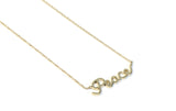 Jac+Jo Script Peace Necklace