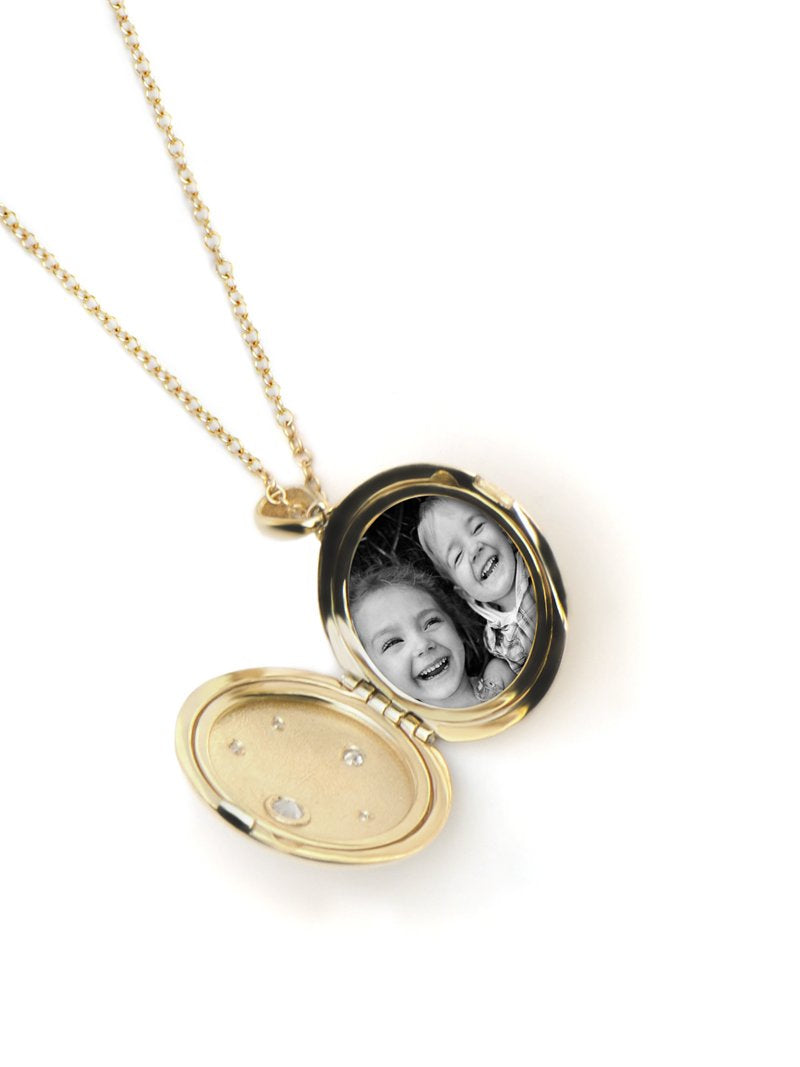 Jac+Jo Gothic Star Constellation Diamond Locket