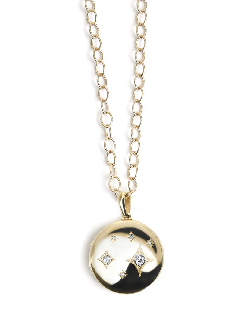 Jac+Jo Gothic Star Constellation Diamond Locket