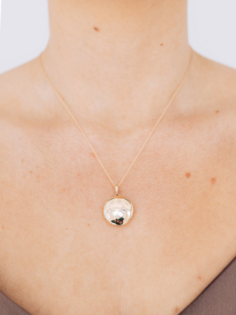 Jac+Jo Gothic Star Constellation Diamond Locket