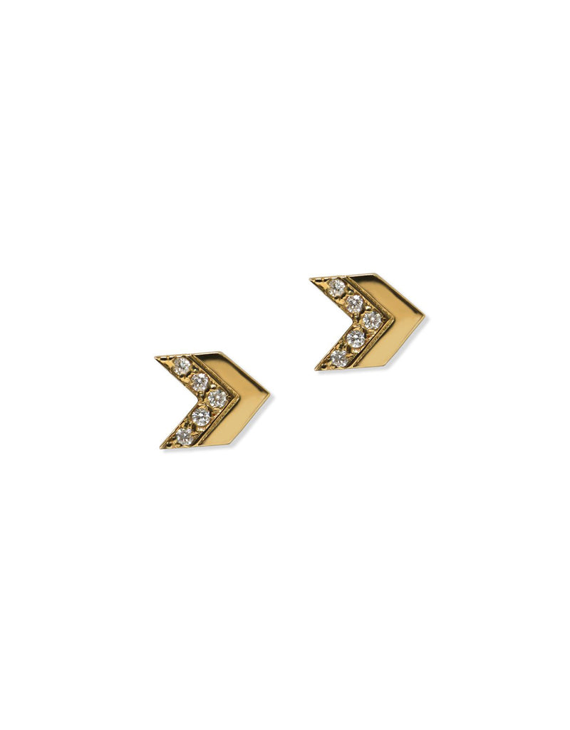 Jac + Jo Clous d’Oreilles à Chevrons Pavés en Flèche