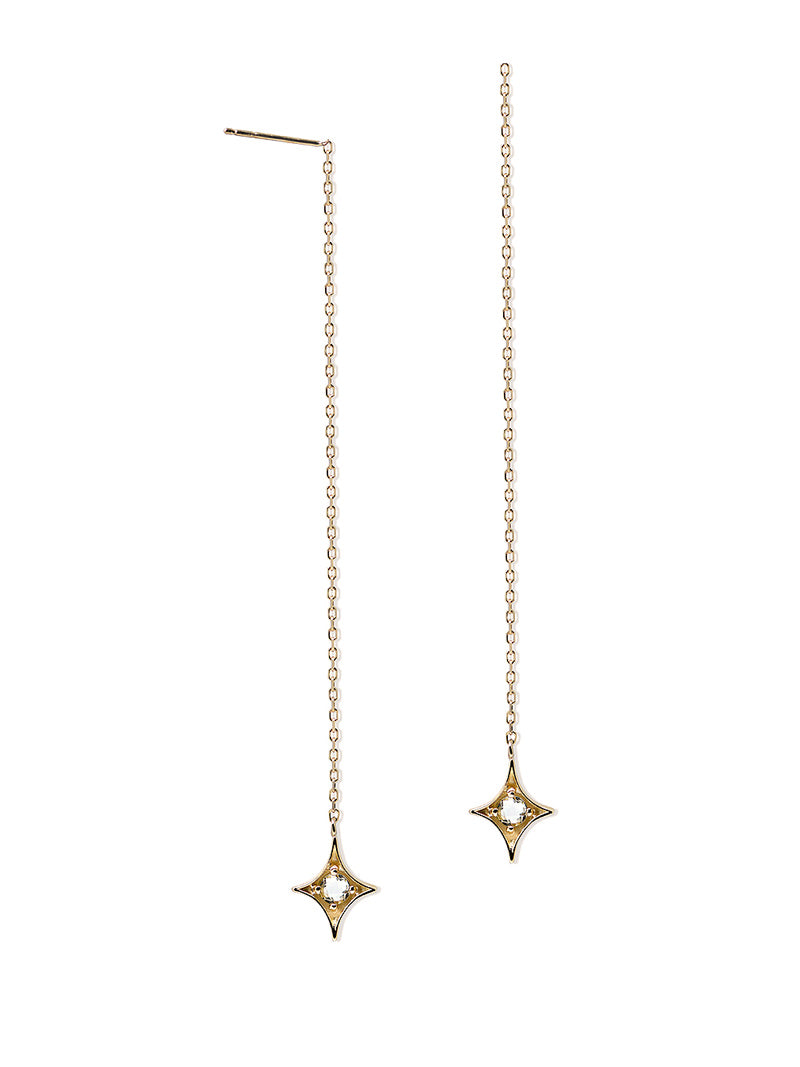 Boucles d'oreilles Jac+Jo Gothic Threader Diamond