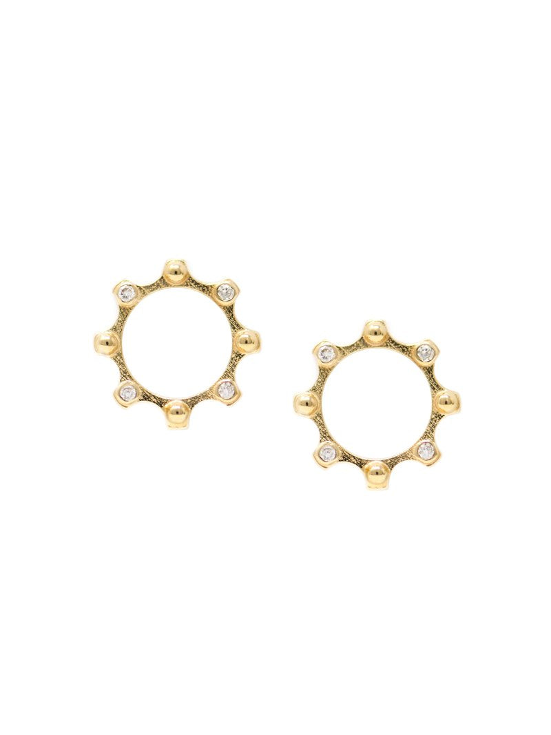 Jac+Jo Cog Open Circle Studs