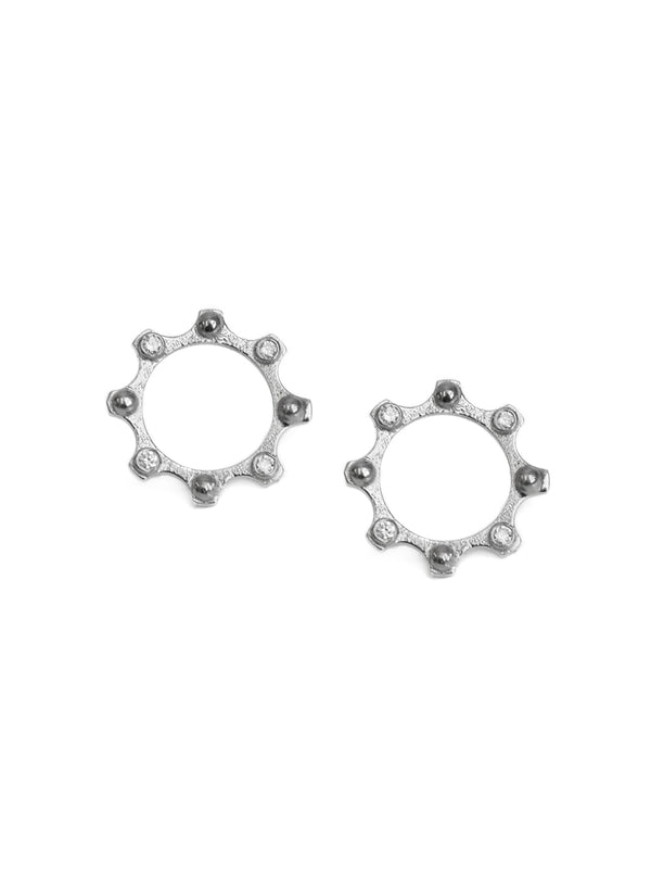 Jac+Jo Cog Open Circle Studs