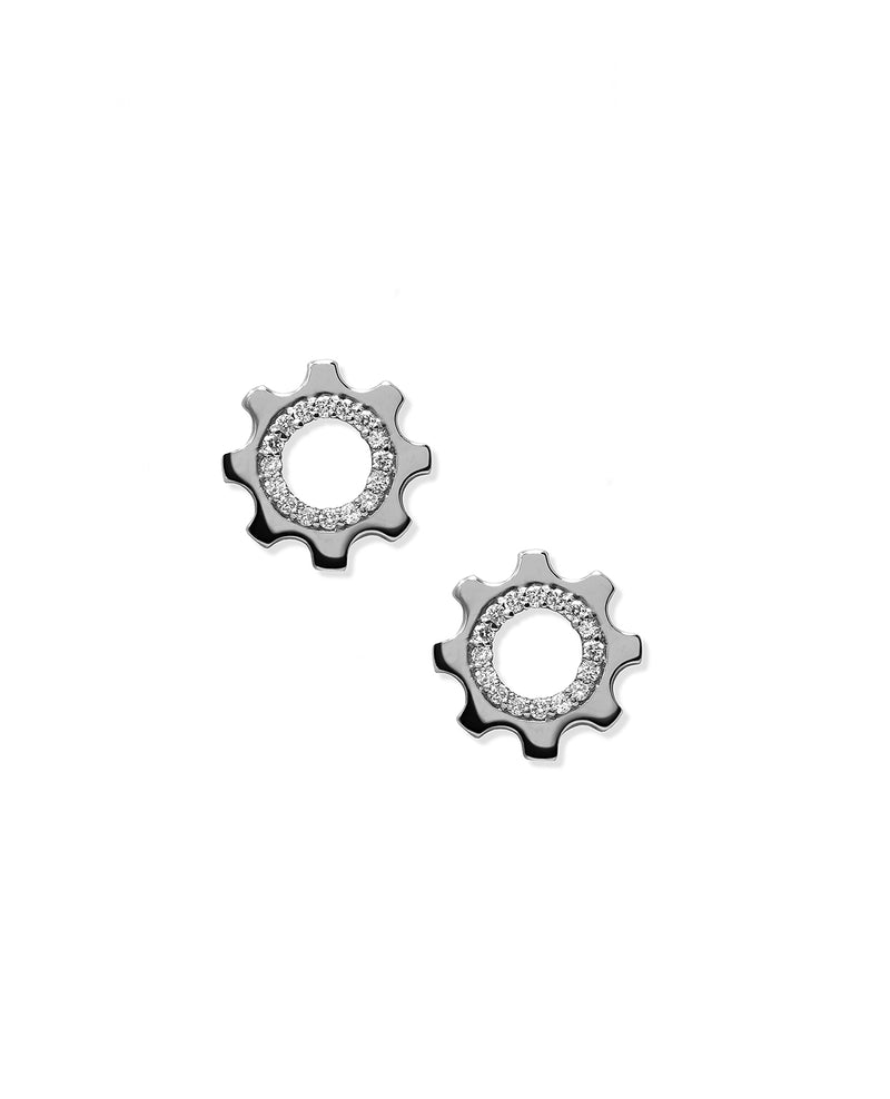 Jac+Jo Cog Mini Pavé Studs