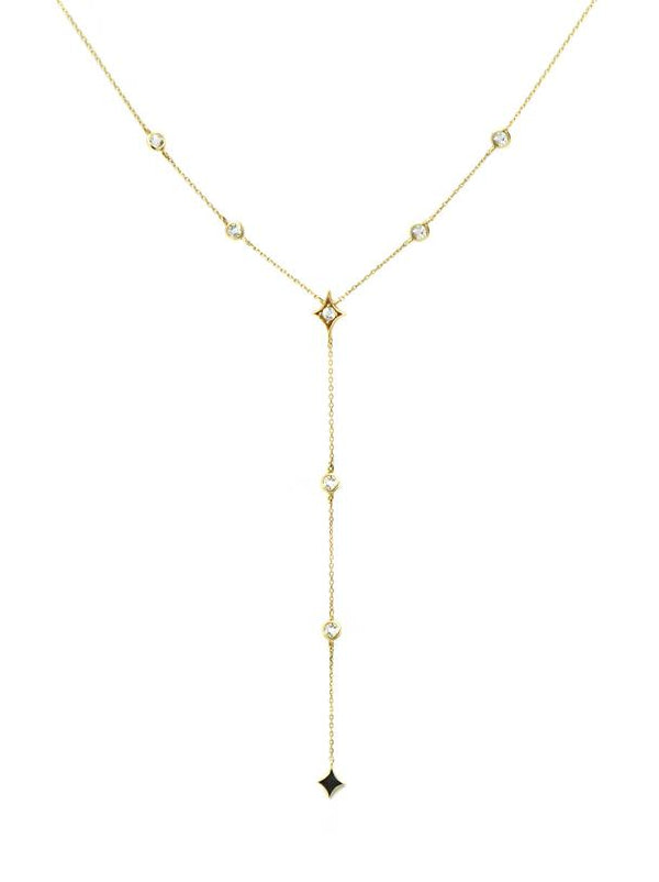 Jac + Jo Collier en Y Diamants Gothiques