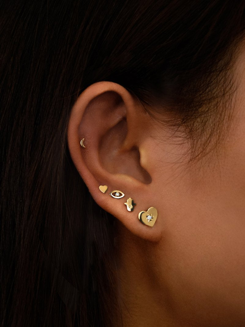 Jac+Jo Icon Moon Studs
