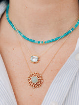 Bohème Faceted Paraiba Opal Rondelle Necklace