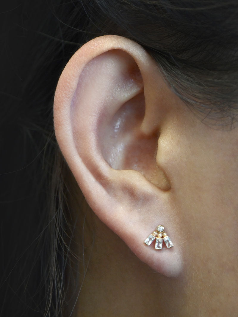 Anzie x Mel Soldera Petit Clou d’Oreille d’Éventail Déco 