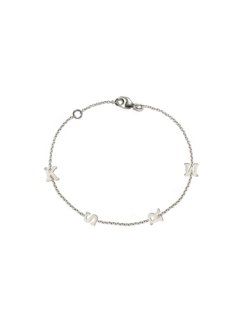 Love Letter Customizable Single Diamond Bracelet